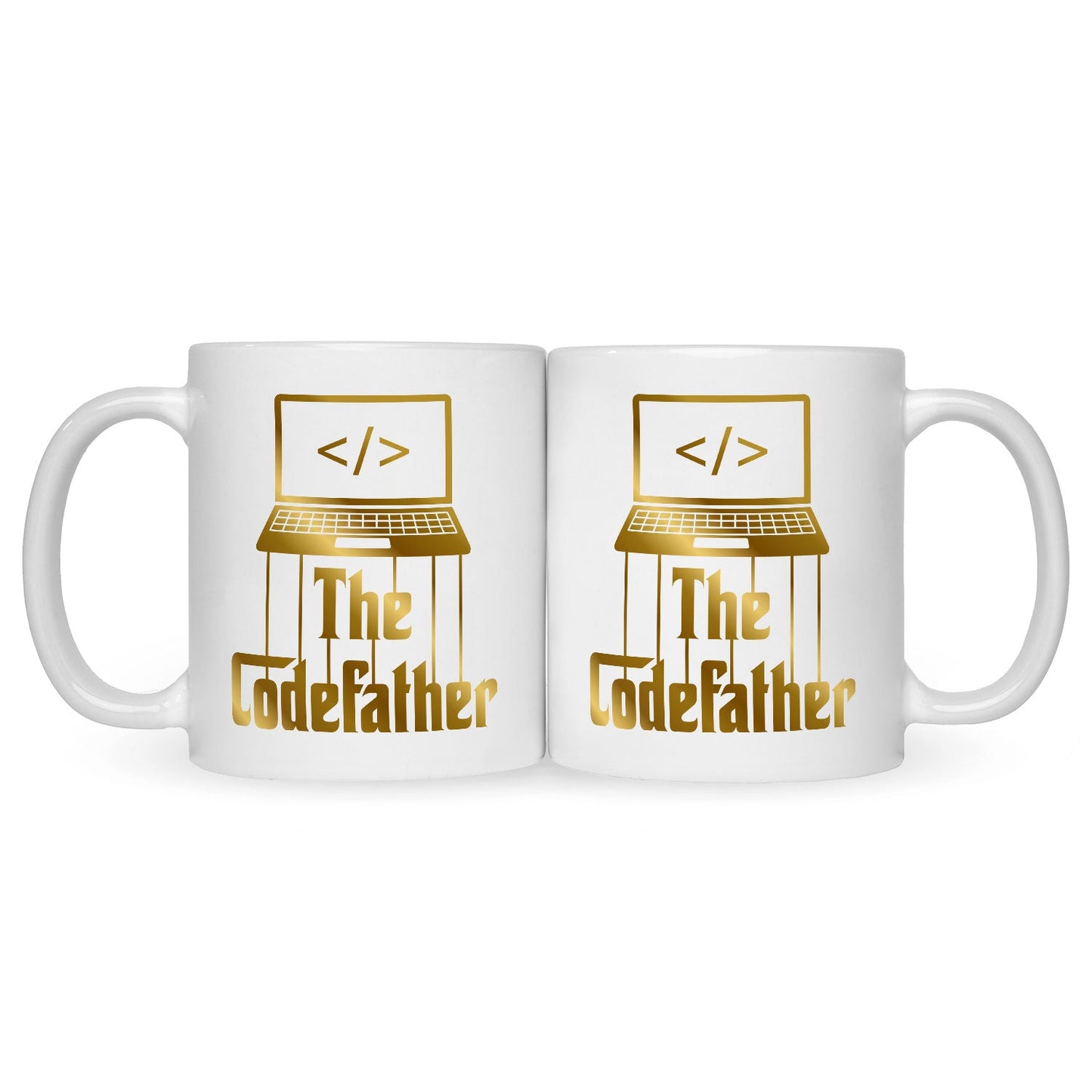 Bedruckte Tasse mit Spruch - The Codefather