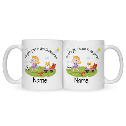 Bedruckte Tasse mit Motiv Ich gehe jetzt in den Kindergarten für Jungen & Mädchen
