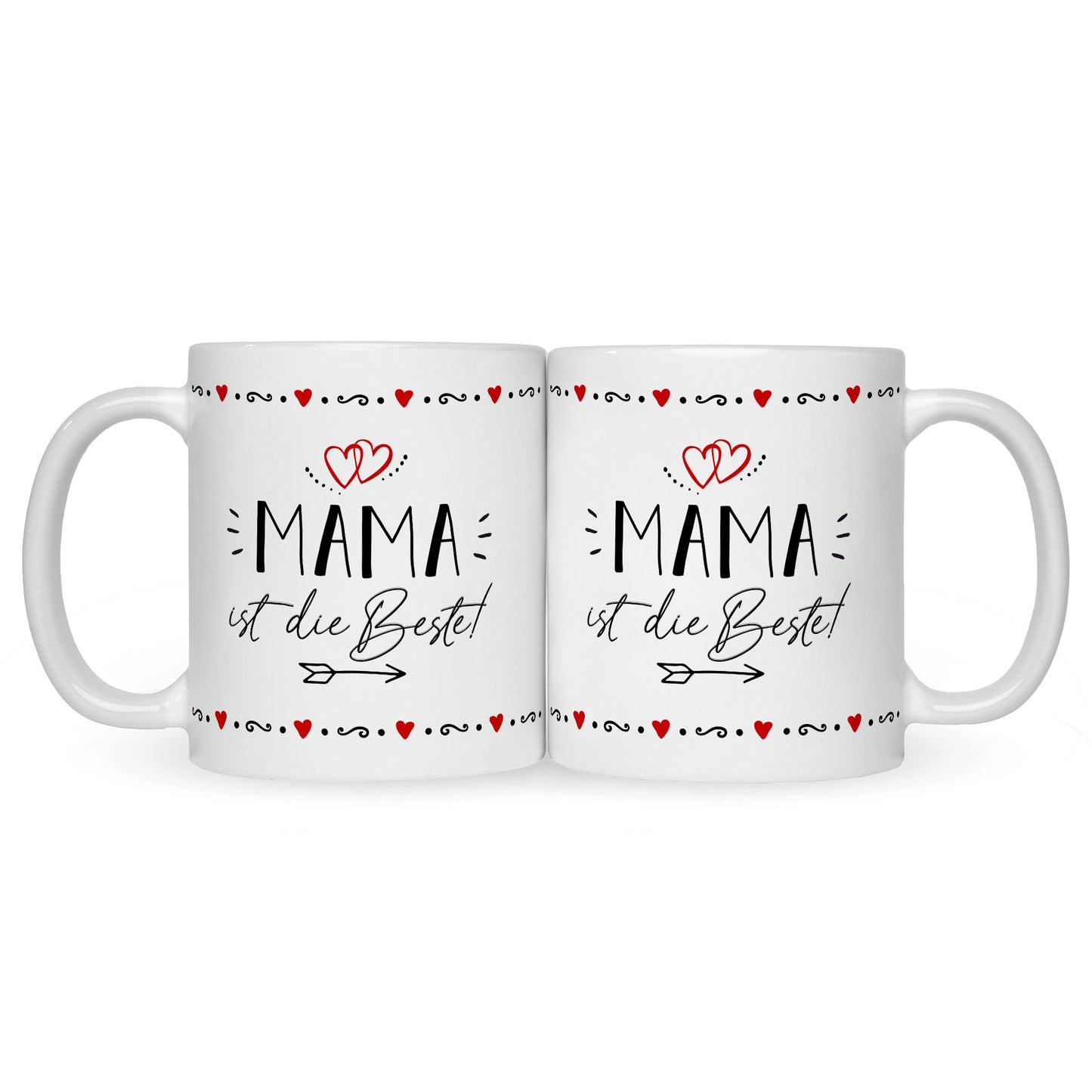 Bedruckte Tasse mit Spruch Mama ist die Beste!