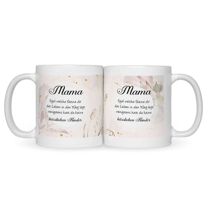 Bedruckte Tasse mit Spruch Mama wenigstens hast du keine hässlichen Kinder