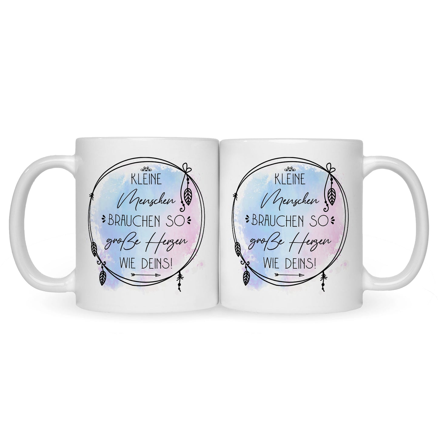 Bedruckte Tasse mit Spruch Große Herzen wie Deins