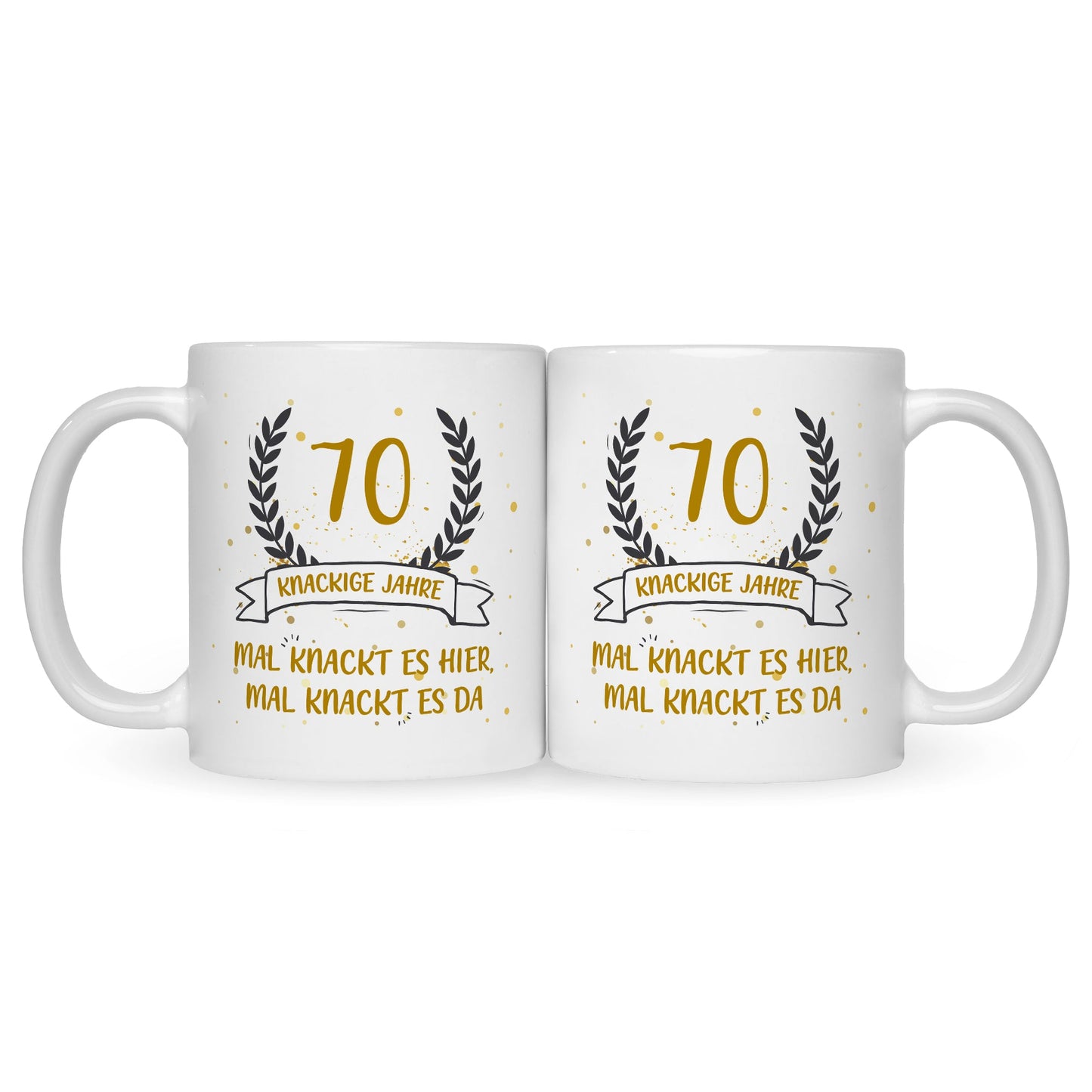 Bedruckte Tasse mit Spruch Knackige Jahre