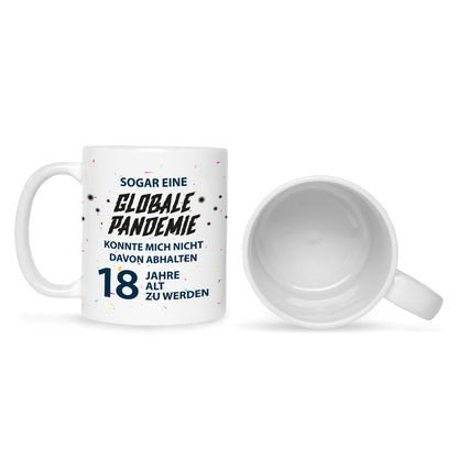 Bedruckte Tasse Pandemie Geburtstag