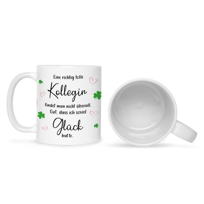 Bedruckte Tasse mit Spruch Tolle Kollegin