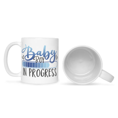 Bedruckte Tasse mit Spruch Baby in Progress