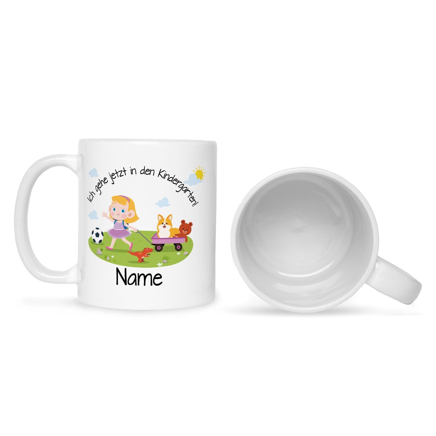 Bedruckte Tasse mit Motiv Ich gehe jetzt in den Kindergarten für Jungen & Mädchen