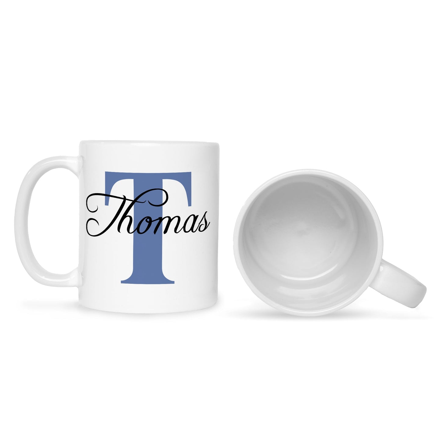 Bedruckte Tasse mit Initialen und Namen