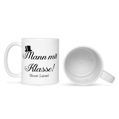 Bedruckte Tasse mit Spruch Frau mit Klasse