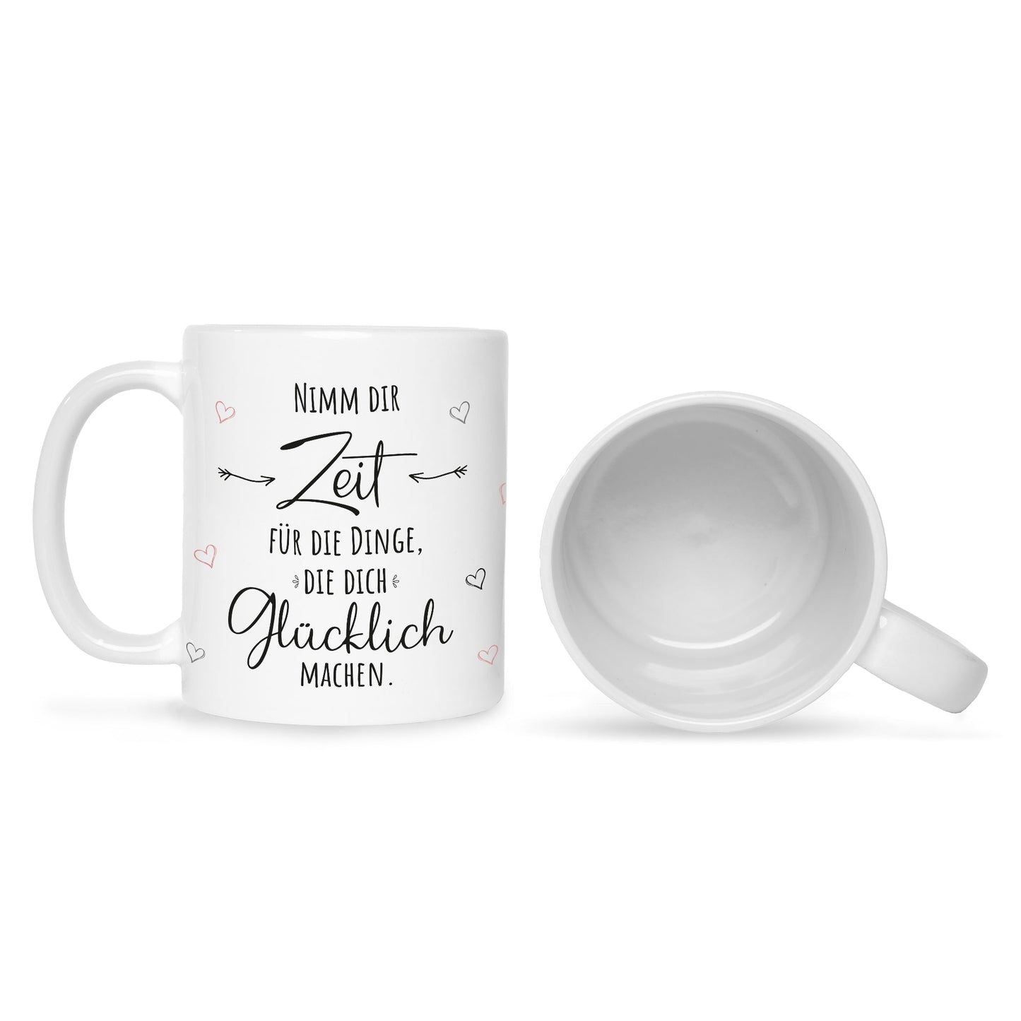 Bedruckte Tasse mit Spruch Nimm dir Zeit