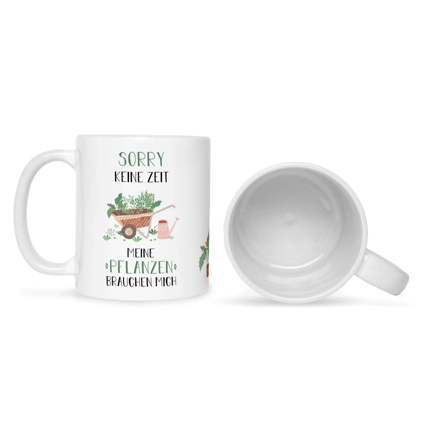 Bedruckte Tasse mit Spruch Meine Pflanzen brauchen mich