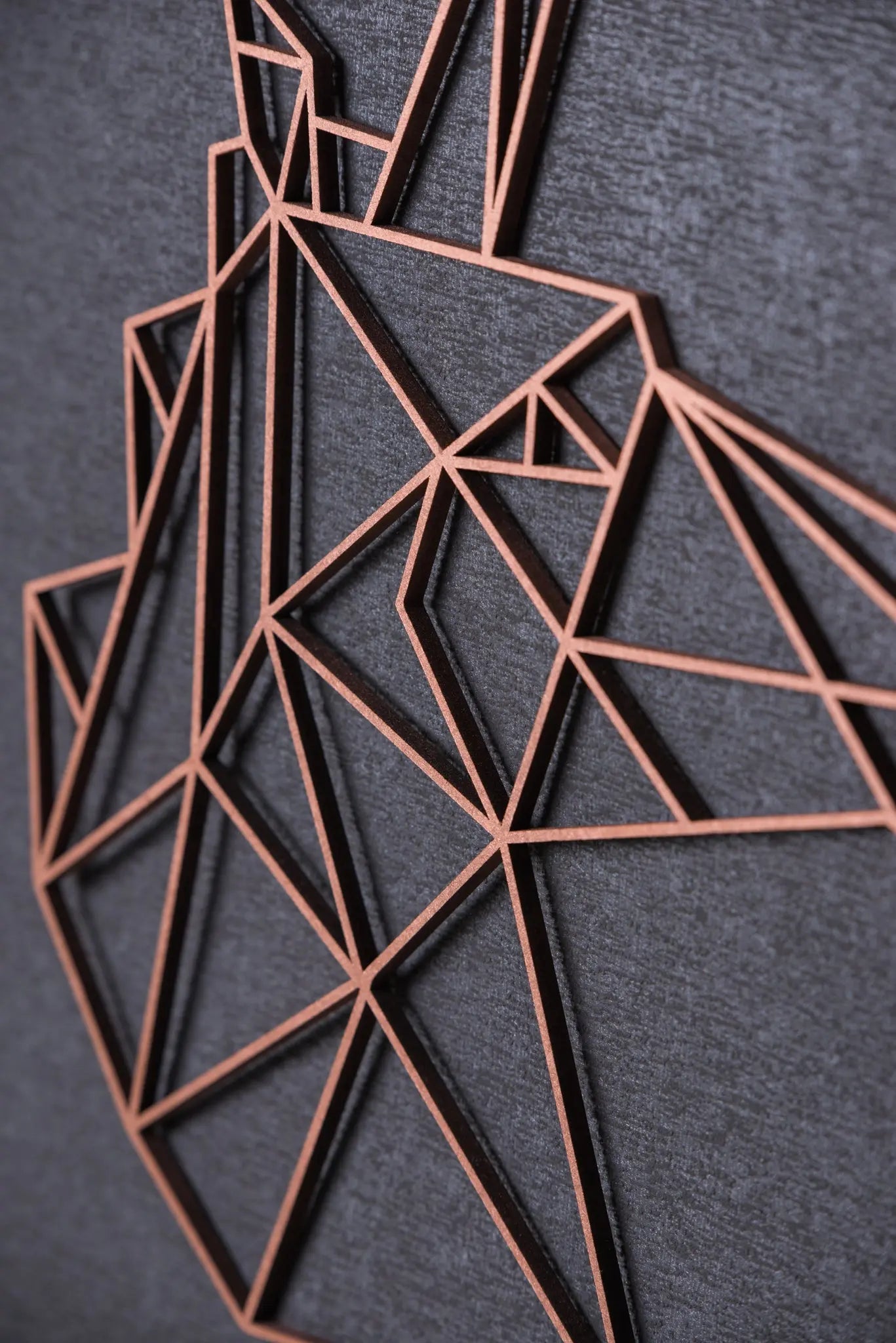 Origami Einhornkopf aus Holz -