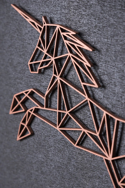Origami Einhorn V2 aus Holz -