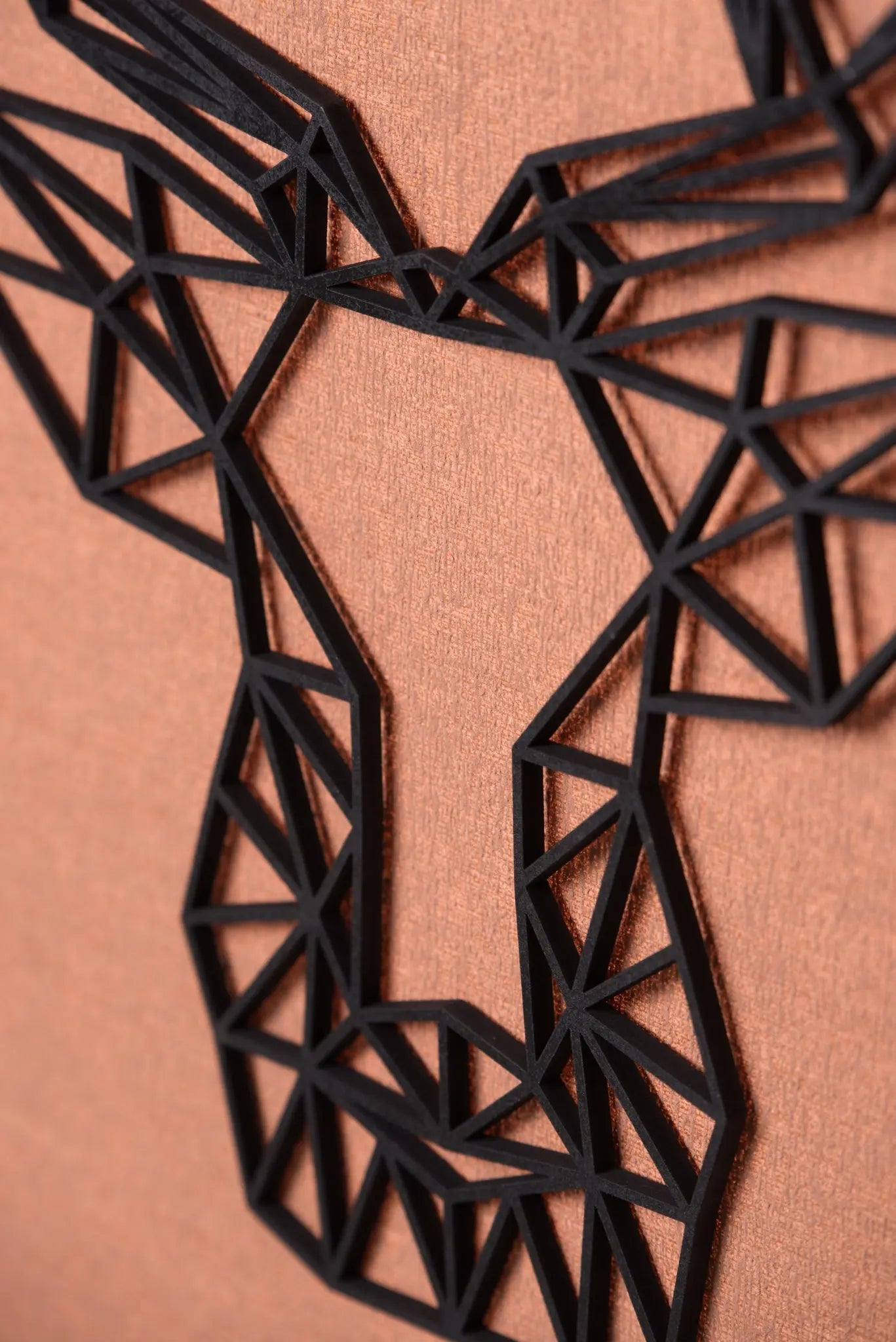 Origami Hirschkopf aus Holz -
