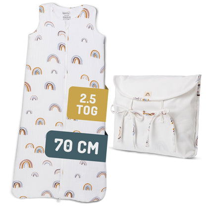 Schlafsack kurzarm Regenbogen