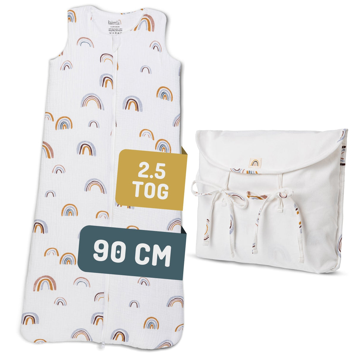 Schlafsack kurzarm Regenbogen