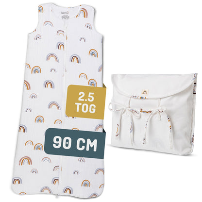 Schlafsack kurzarm Regenbogen