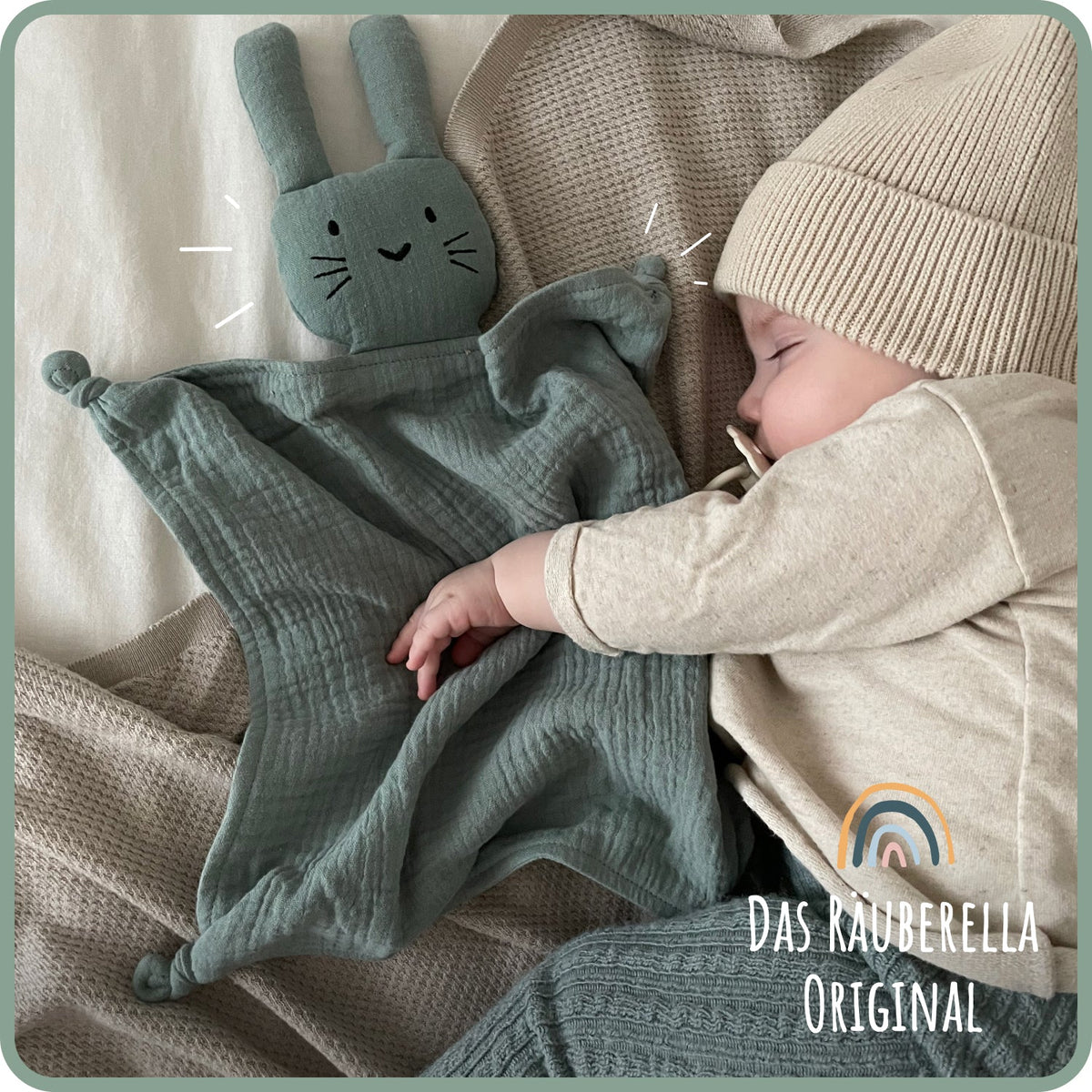 Musselin Schmusetuch Hase Mint