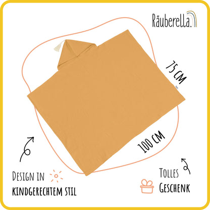 Musselin Kapuzenhandtuch (75x100cm) Ocker