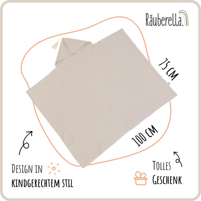 Musselin Kapuzenhandtuch (75x100cm)  Beige