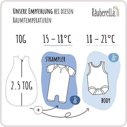 Schlafsack kurzarm Regenbogen