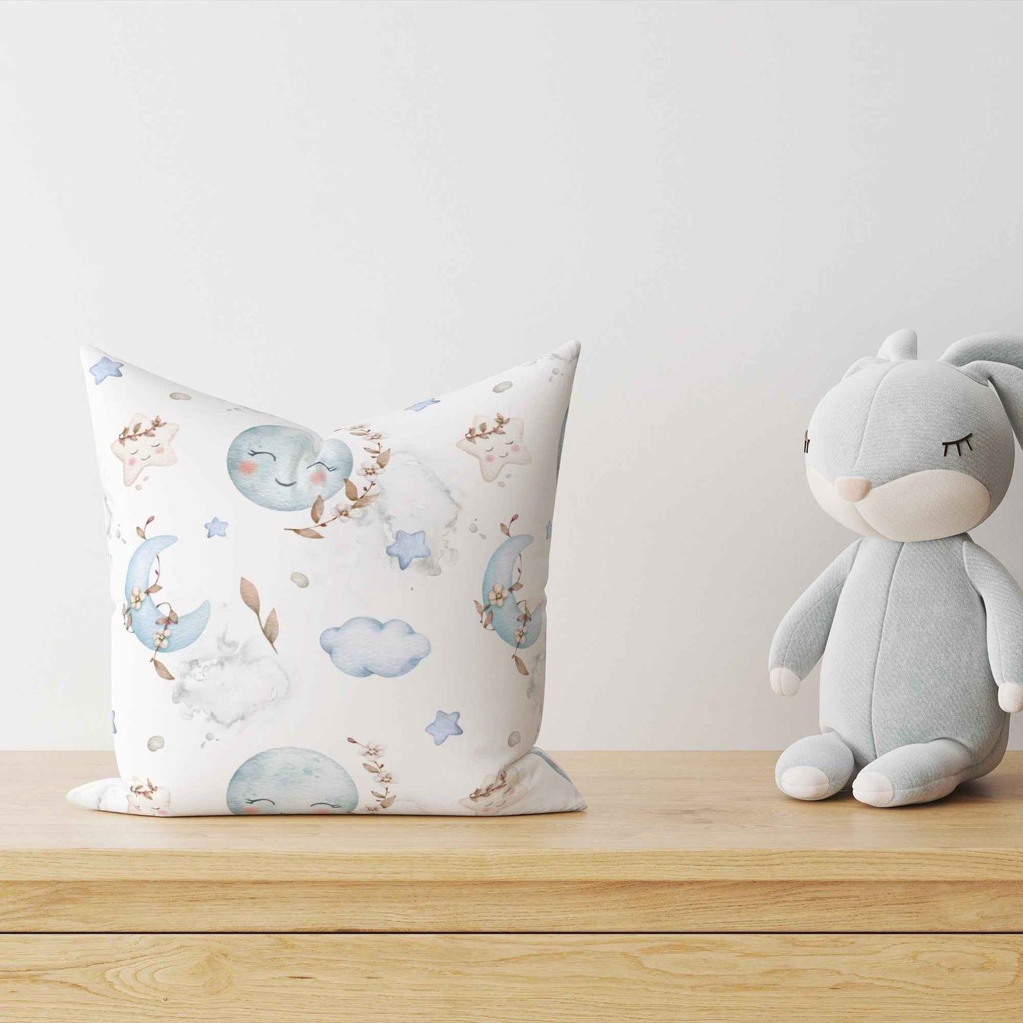 "Sweet Moon Blau" Kinder Dekokissen