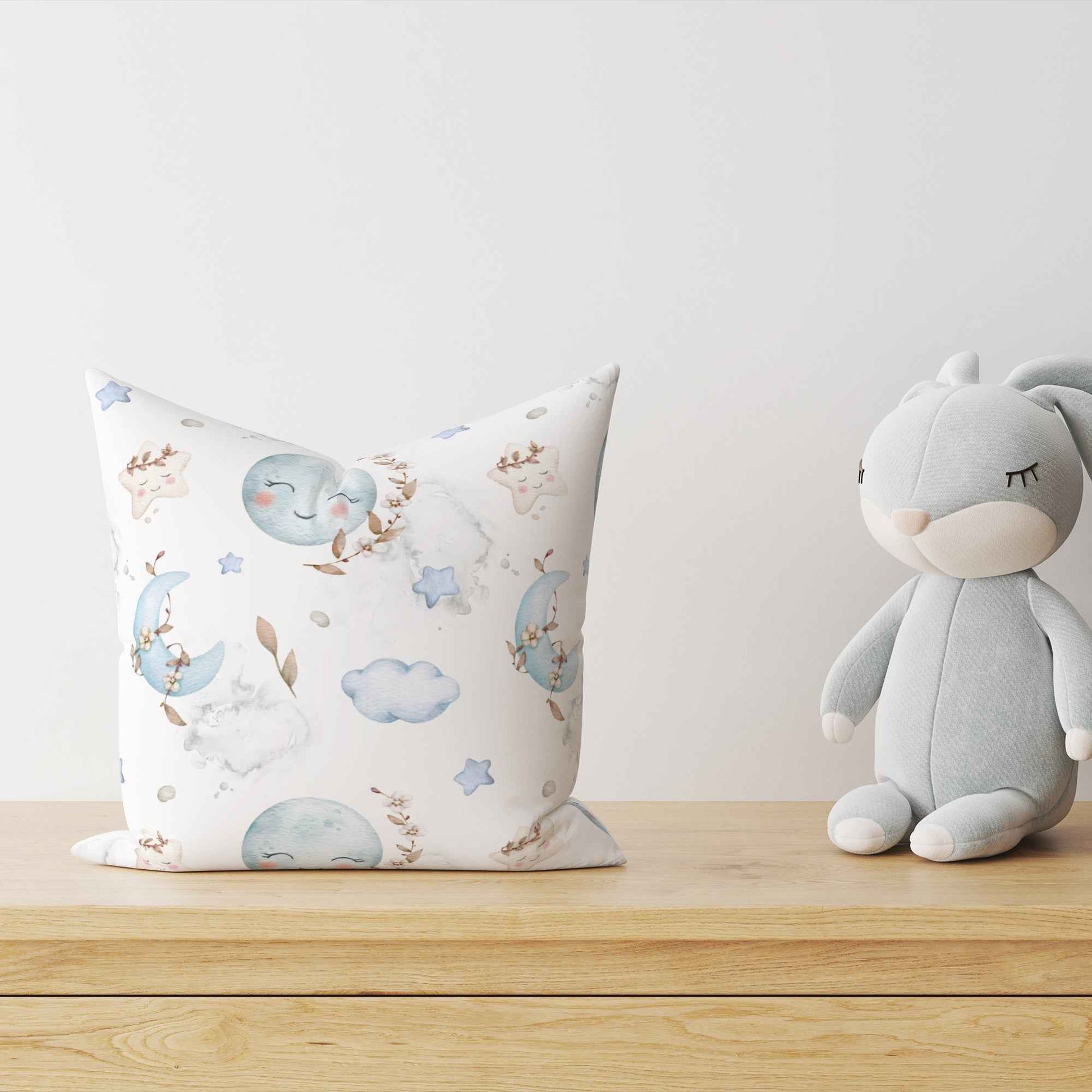 "Sweet Moon Blau" Kinder Dekokissen