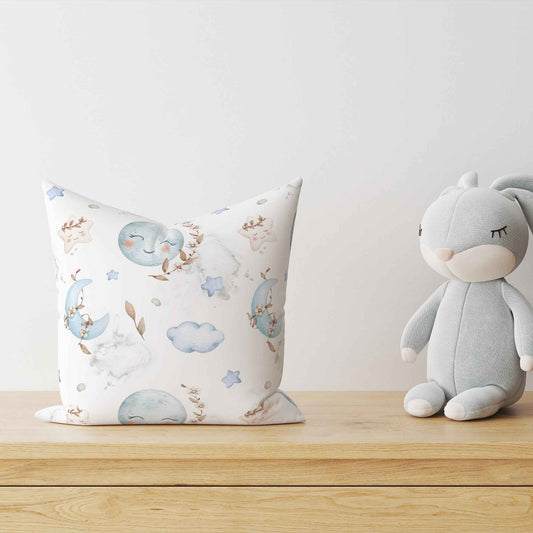 "Sweet Moon Blau" Kinder Dekokissen