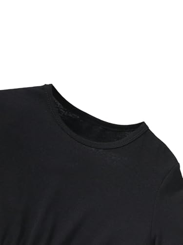 SweatyRocks Mädchen Kleid Blümchenmuster Sommerkleid Kurzarm Midikleid Rundkragen Kleider Langes Blumenkleid A Linie Freizeitkleid Casualkleid