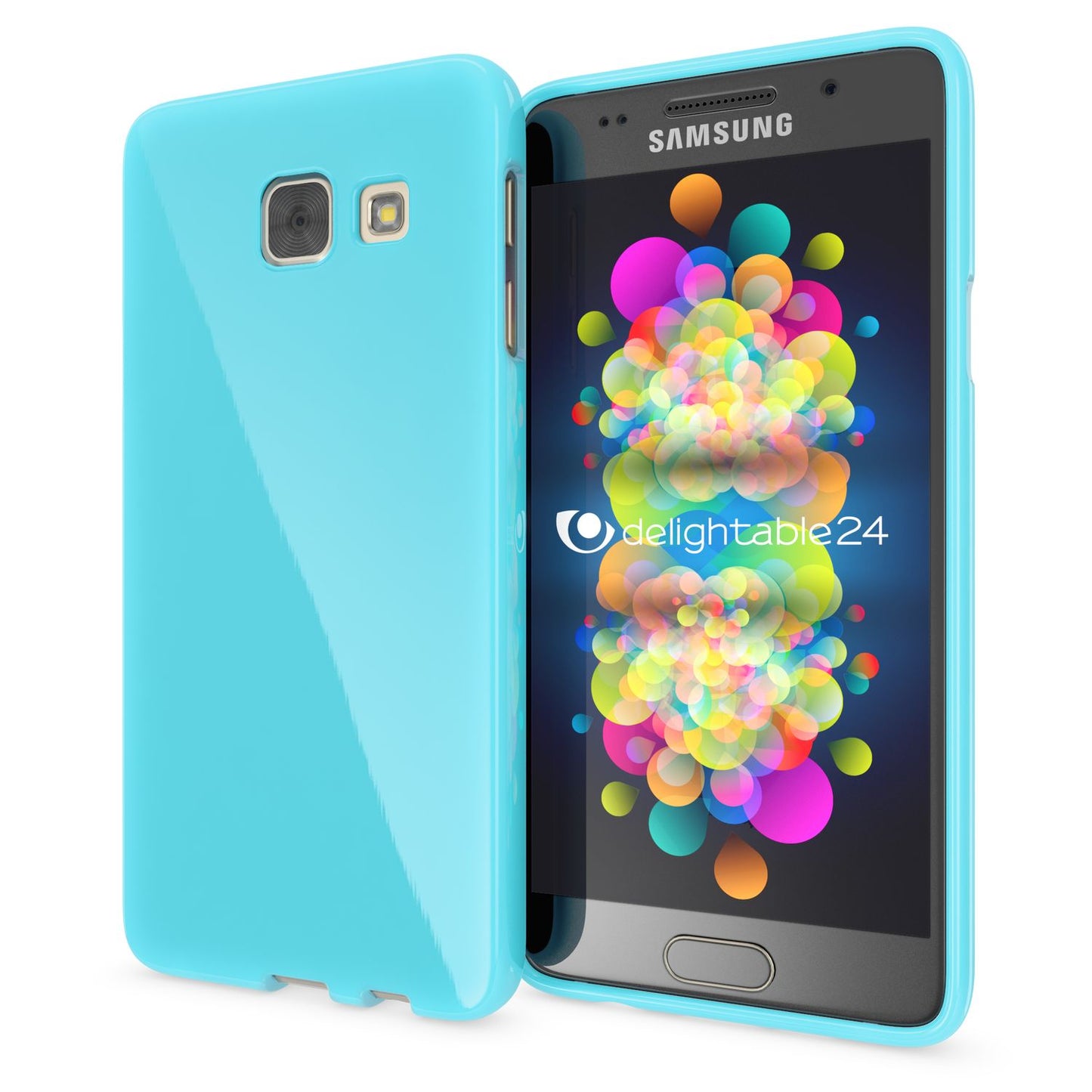 NALIA Handyhülle kompatibel mit Samsung Galaxy A5 2017, Ultra-Slim TPU Silikon Jelly Case Hülle, Dünne Gummi Schutzhülle Skin, Etui Handy-Tasche Telefon-Schale Back-Cover Smart-Phone Bumper - Türkis