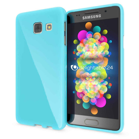 NALIA Handyhülle kompatibel mit Samsung Galaxy A5 2017, Ultra-Slim TPU Silikon Jelly Case Hülle, Dünne Gummi Schutzhülle Skin, Etui Handy-Tasche Telefon-Schale Back-Cover Smart-Phone Bumper - Türkis