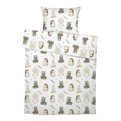 “Igel und Waschbär” Premium Kinderbettwäsche