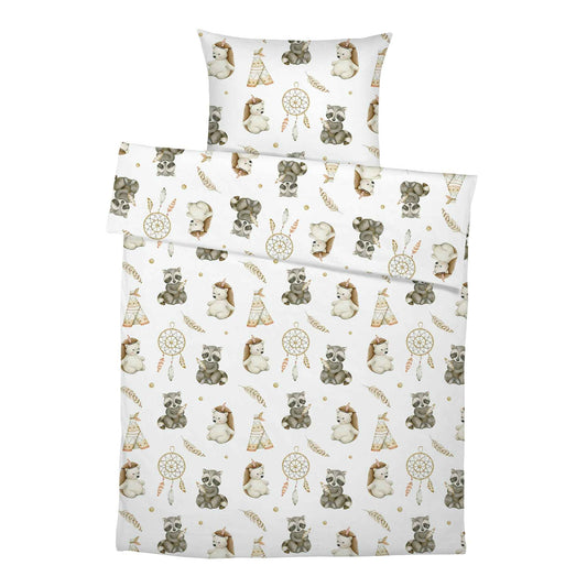 “Igel und Waschbär” Premium Kinderbettwäsche