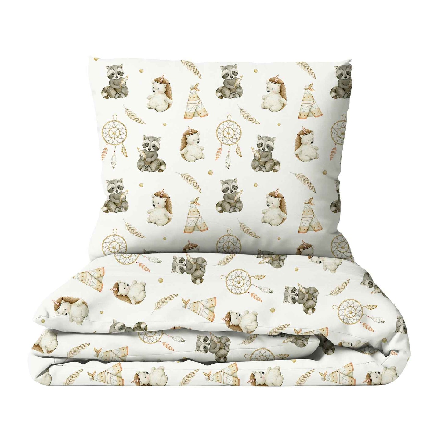 “Igel und Waschbär” Premium Kinderbettwäsche