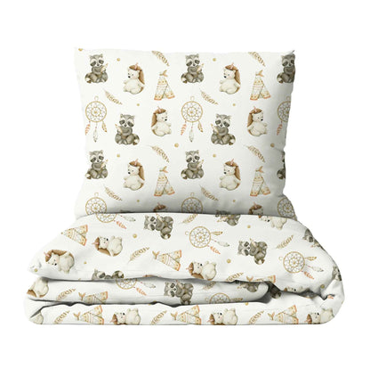 “Igel und Waschbär” Premium Kinderbettwäsche
