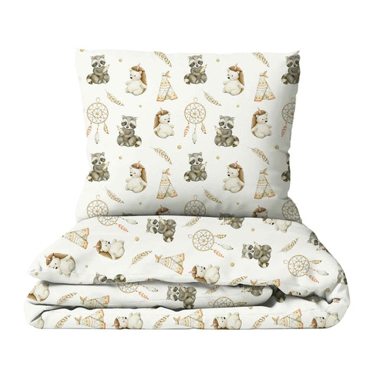 “Igel und Waschbär” Premium Kinderbettwäsche