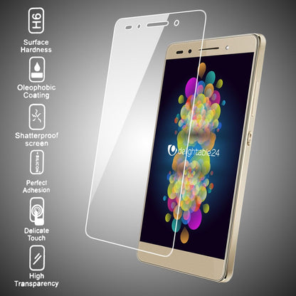 NALIA Schutzglas kompatibel mit Huawei Honor 7, Full-Cover Displayschutz Handy-Folie, 9H Härte Glas-Schutzfolie Bildschirm-Abdeckung Schutz-Film Phone HD Screen Protector Tempered Glass - Transparent