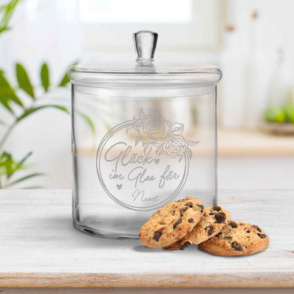 Leonardo Keksglas mit Gravur "Glück im Glas"