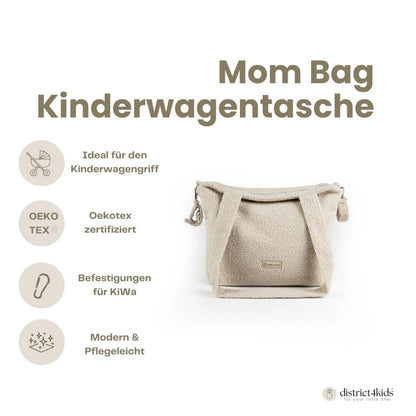 Wickeltasche Bouclé – für Kinderwagen