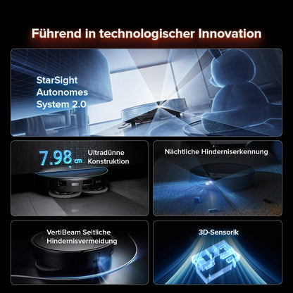Roborock Saros 10R Saugroboter mit Wischfunktion & abnehmbarem Wischmopp