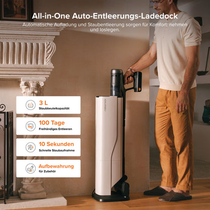 Roborock H60 Hub Ultra Akku-Staubsauger mit Absaugstation