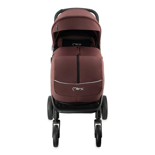 MoMi Kinderbuggy CLARA, Kinderwagen ab dem 6. Lebensmonat, bis 22 kg Körpergewicht, 5-Punkt-Sicherheitsgurt, Fußsack, Getränkehalter, Einkaufskorb, Wickeltasche, Insekten- und Regenschutz
