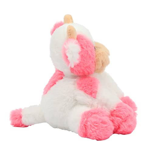 Hopearl Niedliches Plüschkuh-Spielzeug, Schlenker, Milchrinder, weiches Stofftier, niedliches Geburtstag, für Jungen, Mädchen, Kinder, Kleinkinder, 22,9 cm
