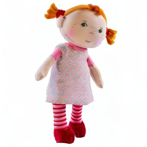 HABA Kuschelpuppe Roya – Weiche Stoffpuppe 25 cm, ideal für Babys und Kleinkinder – waschbar bei 30 °C, ab 6 Monaten – 1303730001