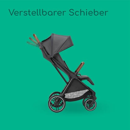 Bebeconfort Indra Stroller, 0-4 Years (22 kg), Quick Automatic Folding Pushchair, Integral Suspension, Small Folding, Flat Reclining Position, Car Seat Compatible, Mineral Graphite