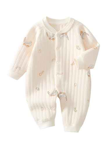 Newborn Unisex Romper, Long Sleeve Jumpsuit, 100% Cotton, Soft & Comfortable, for Outerwear & Sleepwear, Suitable for All Seasons