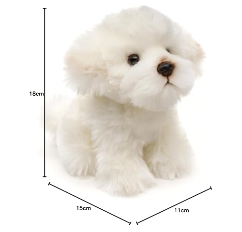 Uni-Toys - Maltese - 18 cm (height) - plush dog, pet - plush toy, cuddly toy