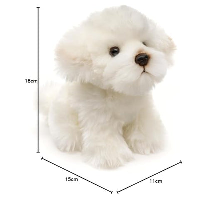 Uni-Toys - Maltese - 18 cm (height) - plush dog, pet - plush toy, cuddly toy