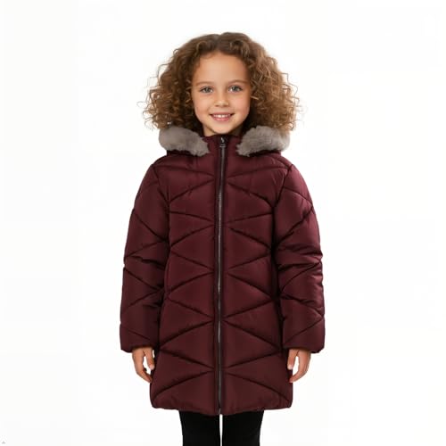 Sunny Sprout Girls' Winter Coats with Hood - Girls' Outerwear Winter Puffer Jacket with Heavy Fleece Lining | Children's Jackets &amp; Coats 
