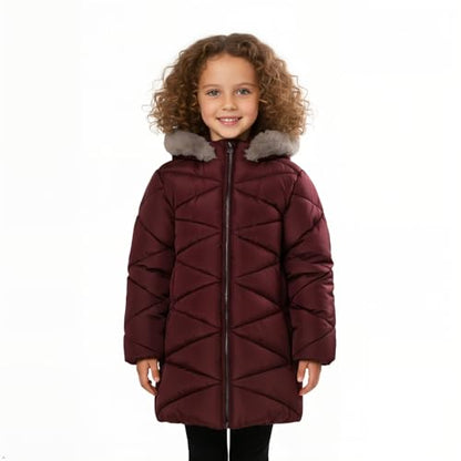 Sunny Sprout Girls' Winter Coats with Hood - Girls' Outerwear Winter Puffer Jacket with Heavy Fleece Lining | Children's Jackets &amp; Coats 