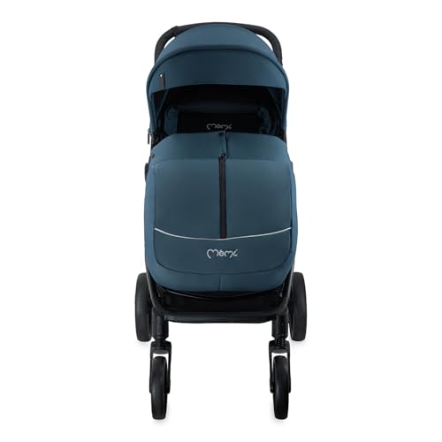 MoMi Kinderbuggy CLARA, Kinderwagen ab dem 6. Lebensmonat, bis 22 kg Körpergewicht, 5-Punkt-Sicherheitsgurt, Fußsack, Getränkehalter, Einkaufskorb, Wickeltasche, Insekten- und Regenschutz